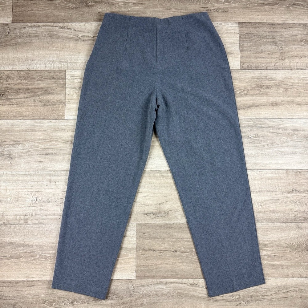Kim Rogers‎ Pants Women's 16 Gray Dark Trousers Side Zip Casual Dress Business